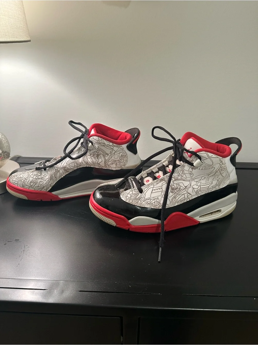 Jordan’s Nike Kids in Black, White & Red